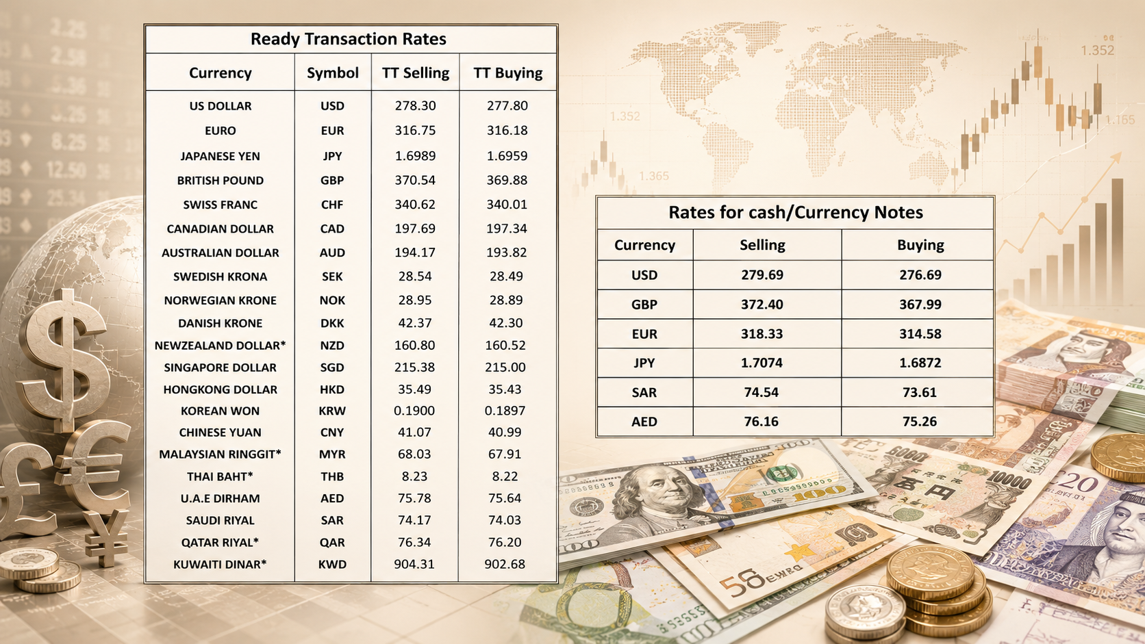 Foreign exchange rates in Pakistan for today, July 24, 2026
