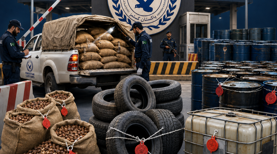 Customs launches nationwide crackdown on smuggling, seizes tyres, fuel, betel nuts and NCP vehicles