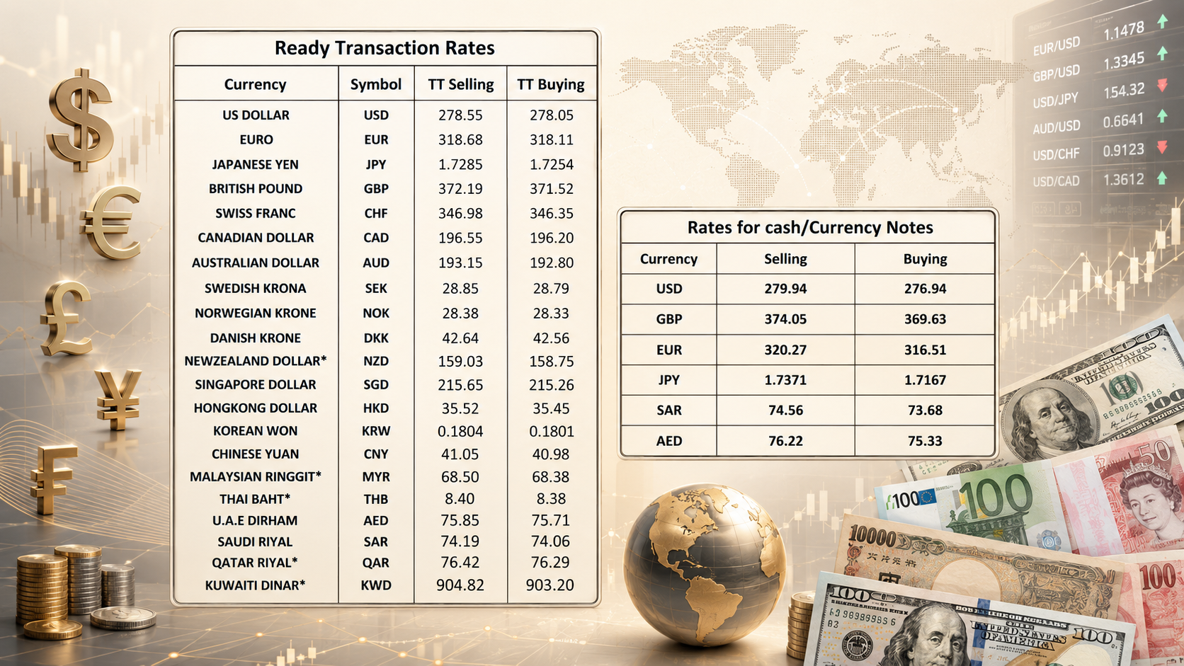 Foreign exchange rates in Pakistan for today, July 06, 2026