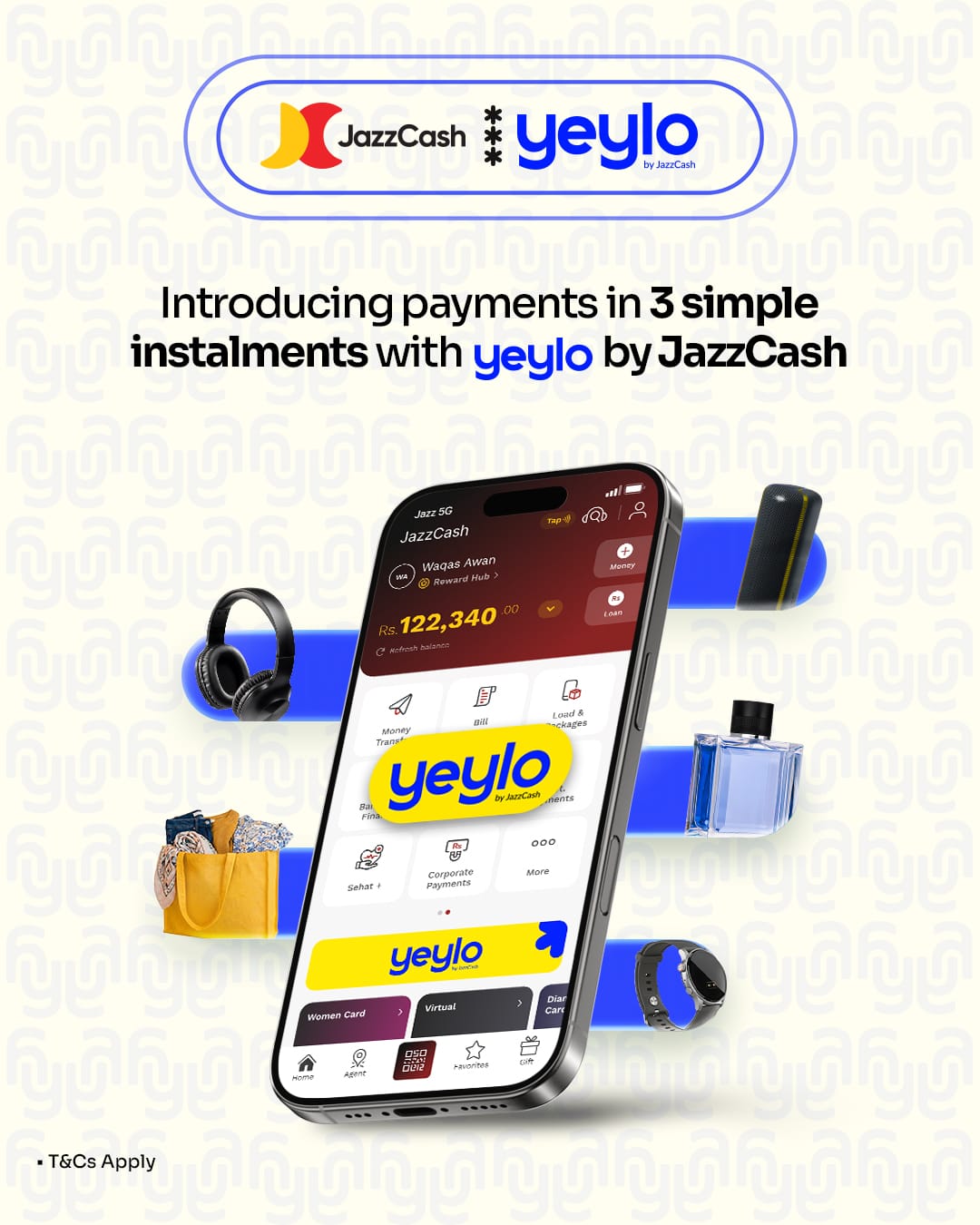 Yeylo BNPL interface within the JazzCash mobile application