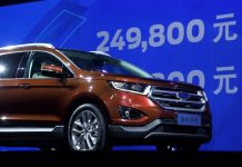 Ford’s China sales decline 8 percent in November