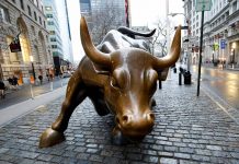 Global stocks set for best week in six years, dollar sags