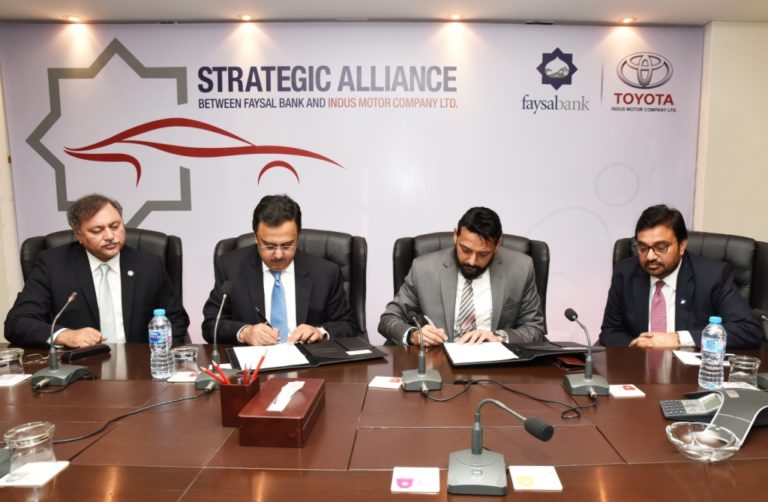 Faysal Bank, Indus Motor enter into strategic alliance
