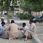 Taxi drivers taking a break at the dhaba