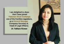 Dr Fakhara Rizwan joins PSX as company secretary