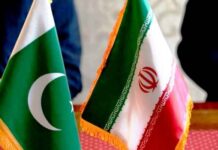 Pakistan, Iran agree to deepen trade, push for $10bn annual target by 2028 Iran Pakistan flags