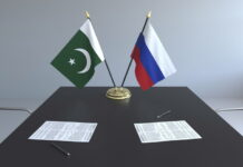 SBP asked to consult banks and exporters on trade transaction mechanism with Russia Pakistan-Russia flags