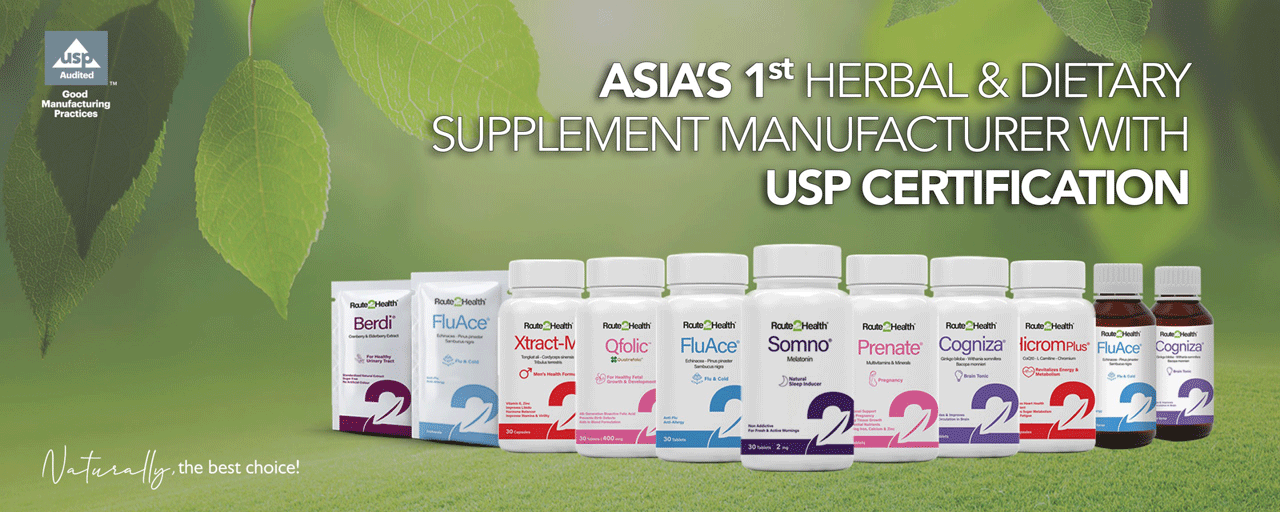 Route2Health® becomes Asia's first herbal, dietary supplement manufacturer to be awarded USP GMP Audit Certificate