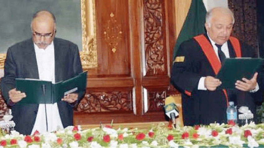 Justice Khan takes oath as PHC chief justice