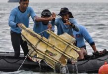 Indonesia finds body parts, debris, detects emergency signal of crashed jet