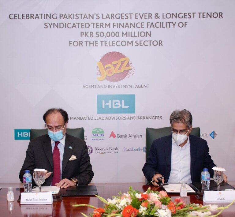 Jazz secures telecom sector’s largest credit facility, fully subscribed by HBL, to support 4G network rollout
