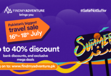 FindMyAdventure brings Pakistan’s BIGGEST Travel Sale with 40% OFF on trips