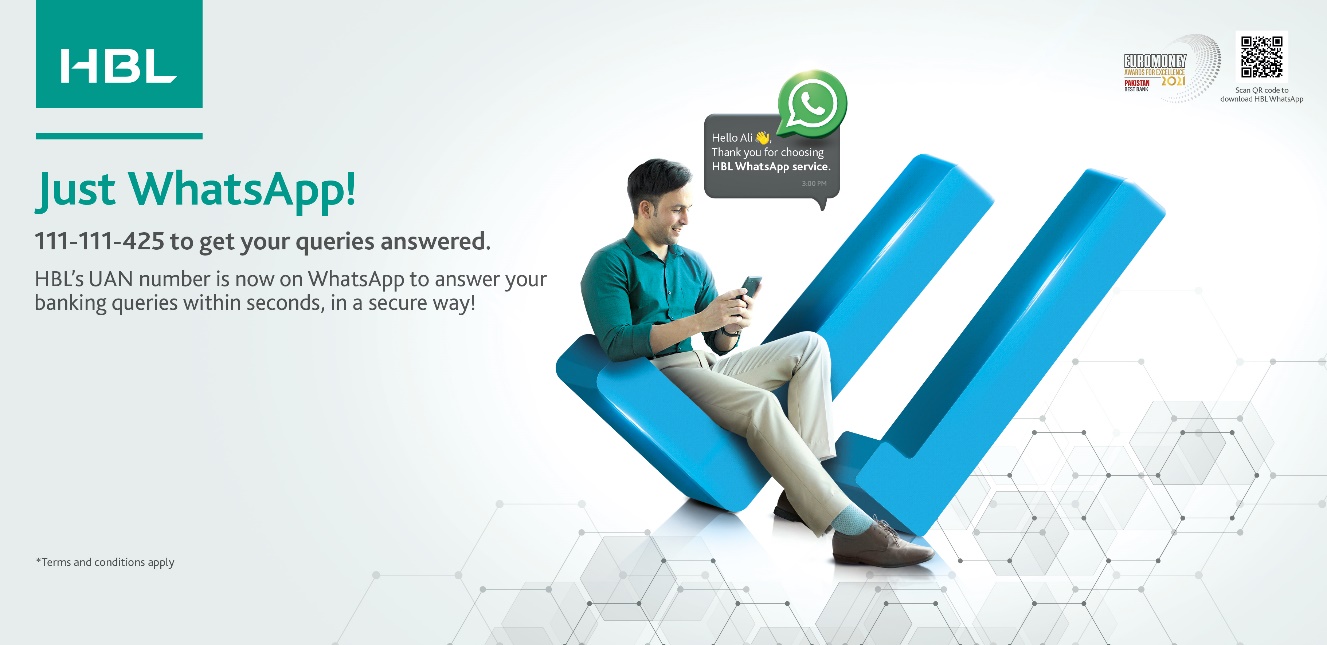 HBL launches WhatsApp banking services, powered by E Ocean