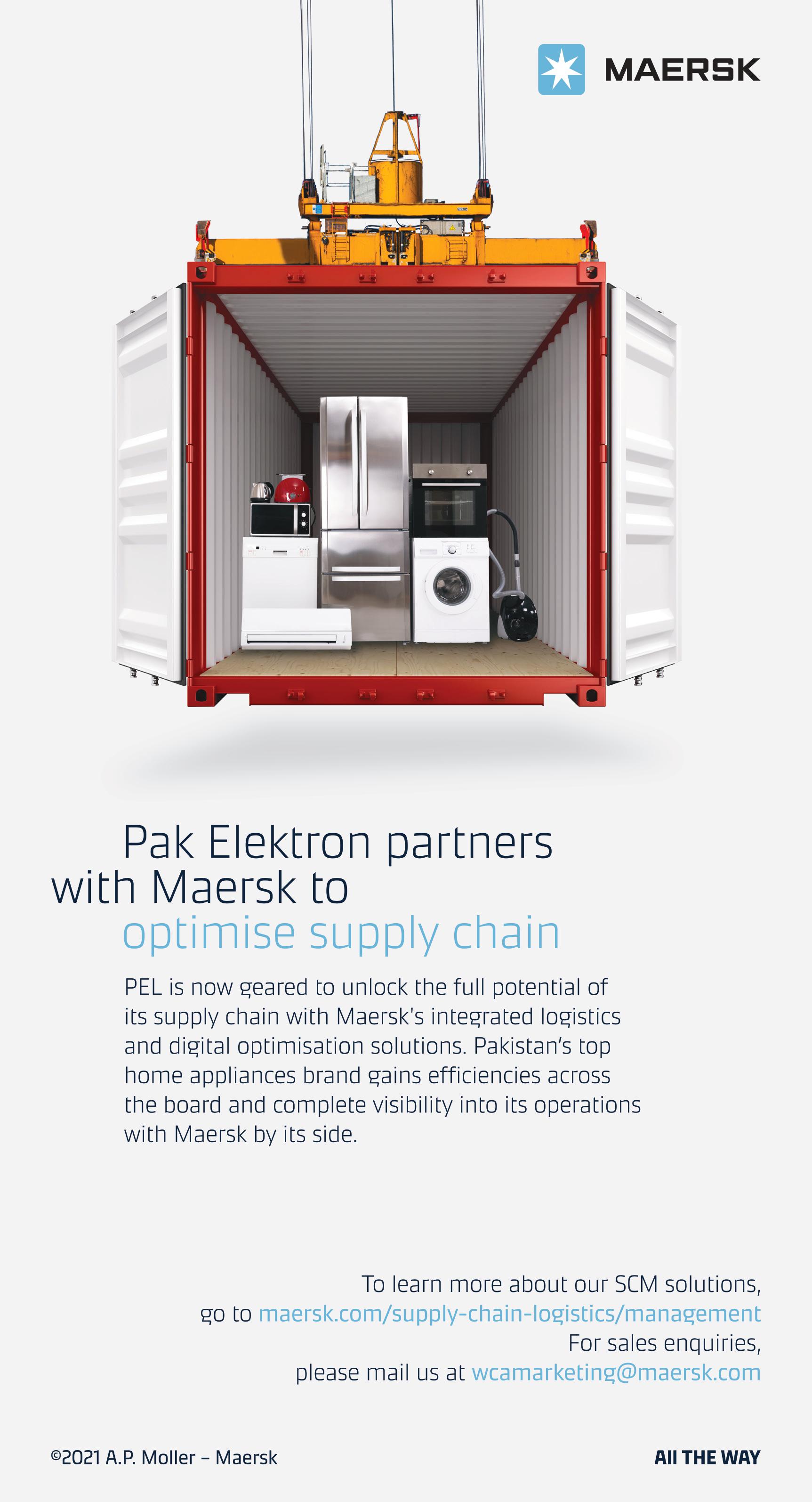 Maersk’s Supply Chain Management (SCM) solution to provide multi-fold benefits to Pak Elektron Limited