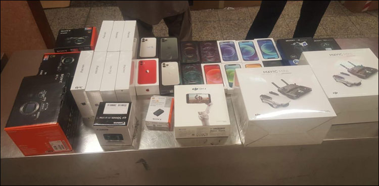 Customs foil bid to smuggle imported phones, drone cameras