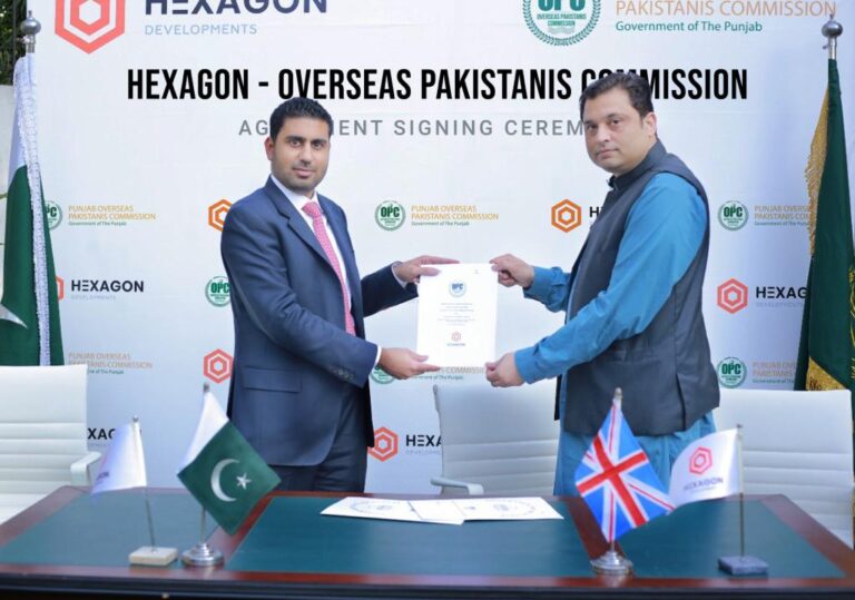 Hexagon developments, Overseas Pakistani Commission Punjab sign agreement