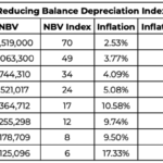 Reducing Balance Depreciation Index