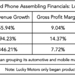 Lucky Motors Automotive and Phone Assembling Financials