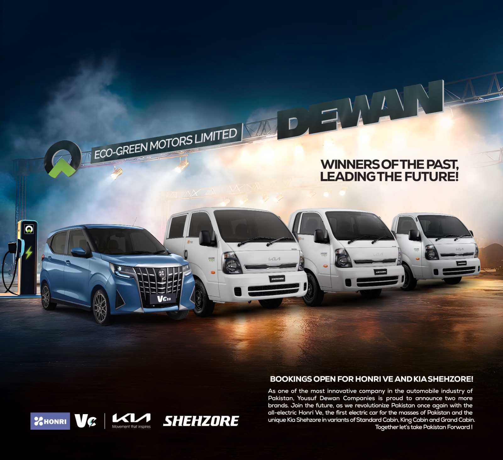 Yousuf Dewan Companies revives the legendary Shehzore and electrifies Pakistan with Honri VE in a dual launch M Haris