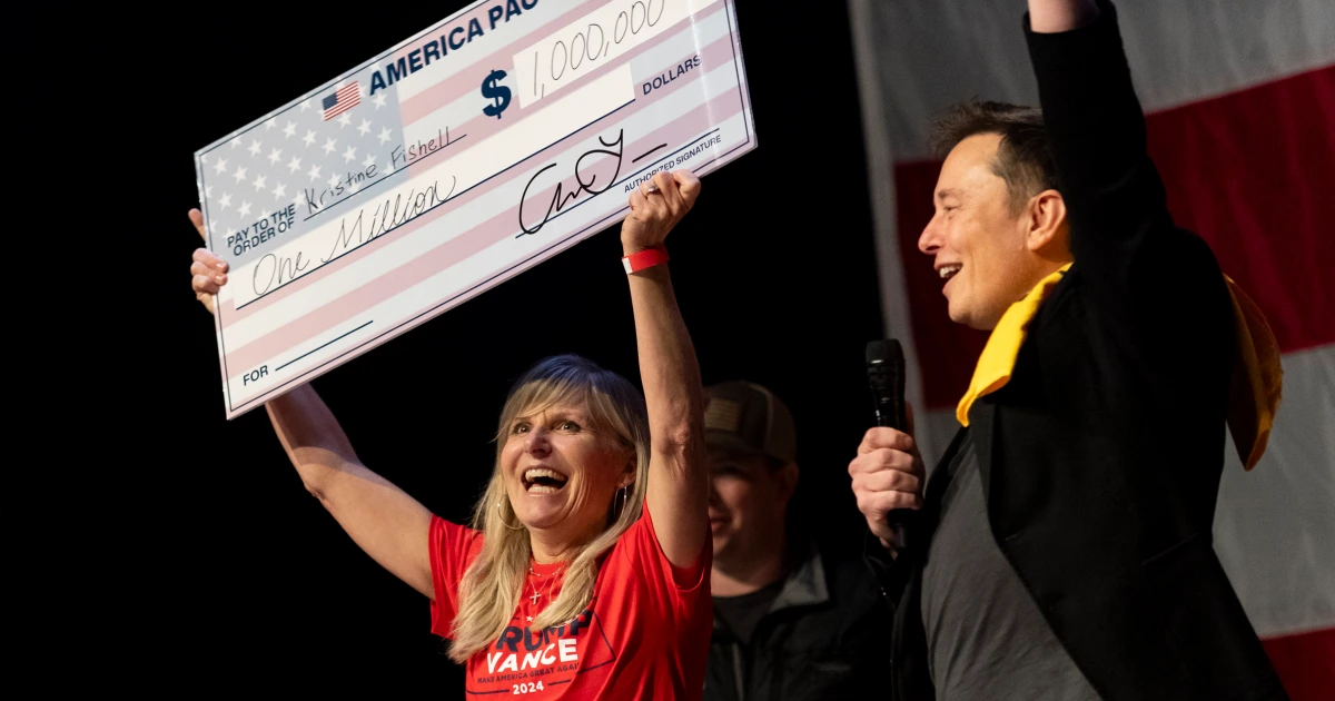 Musk’s $1M prize for swing state voters allowed by court