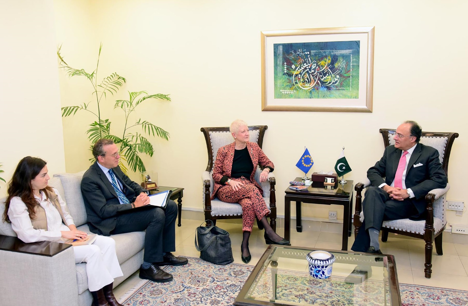 Federal minister explores avenues to strengthen business, investment ties with EU ambassador
