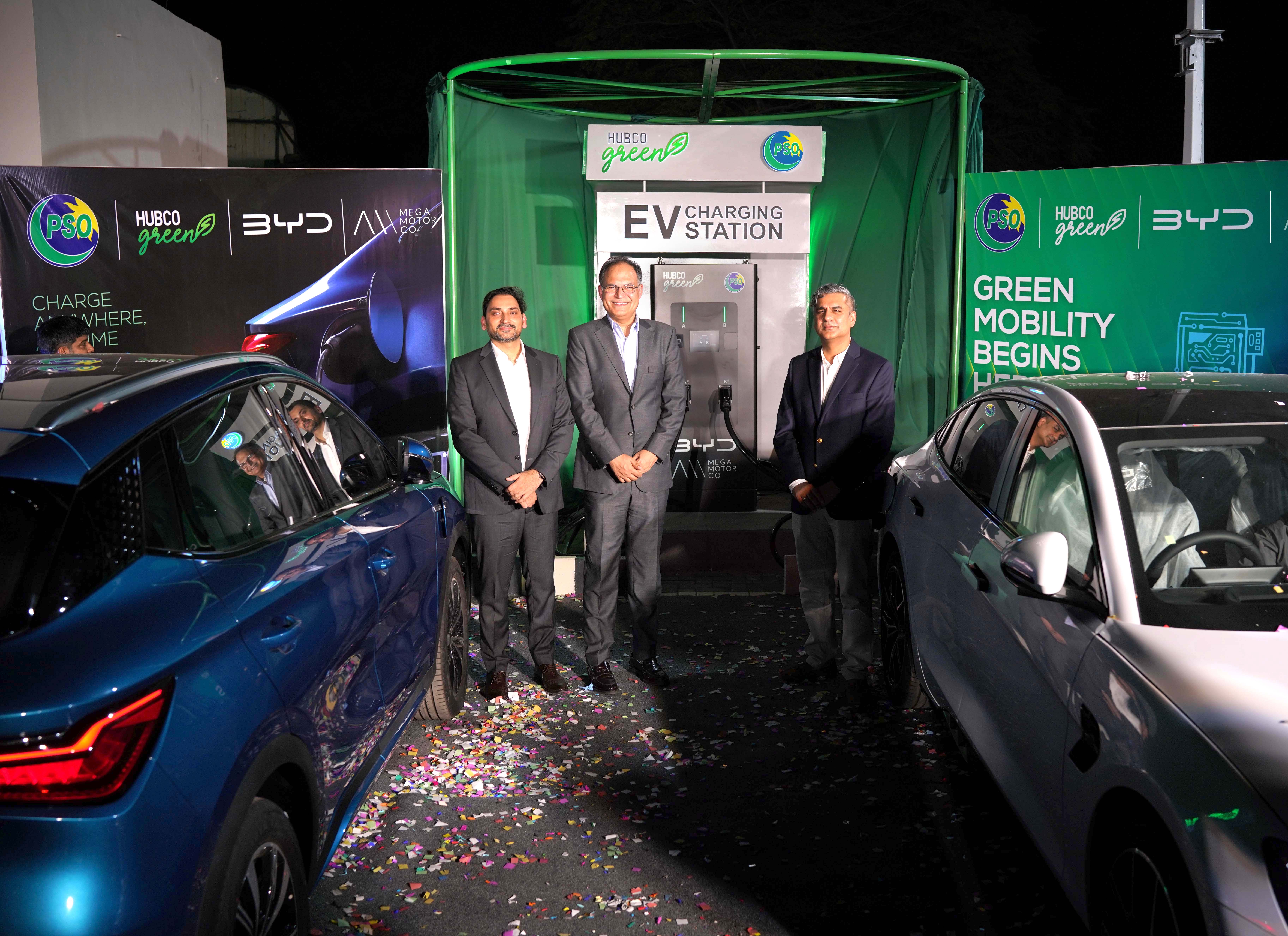 HUBCO Green, PSO launch NEV charging station on Lahore-Islamabad motorway