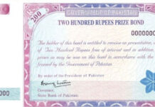 National Savings announces Rs200 prize bond draw results