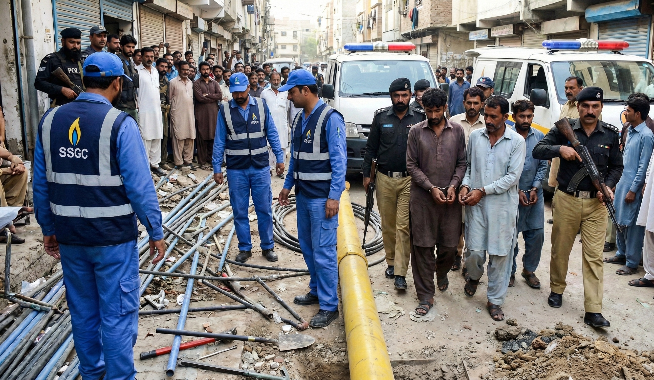 SSGC removes 1,500 illegal gas connections in Karachi, arrests four suspects