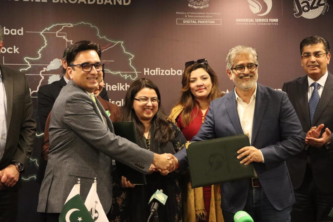 Universal Service Fund signs Rs1.16 billion deal with Jazz to roll out high-speed internet in 9 underserved districts of Punjab and KP