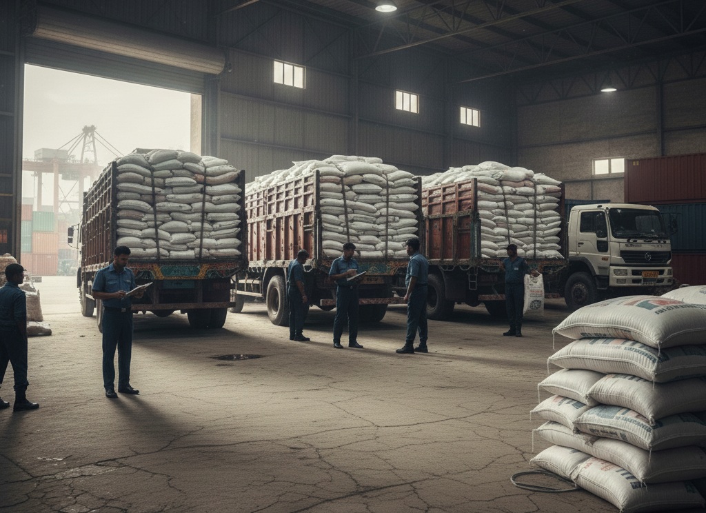 Three trucks carrying 1,800 bags of sugar with fake track-and-trace stamps seized in Karachi