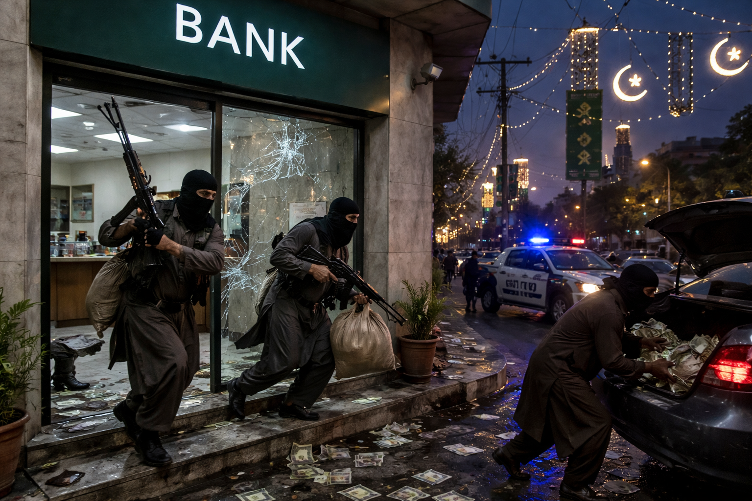 Robbers steal 400 tolas gold, Rs1.37 million cash in Peshawar bank heist on Eid eve