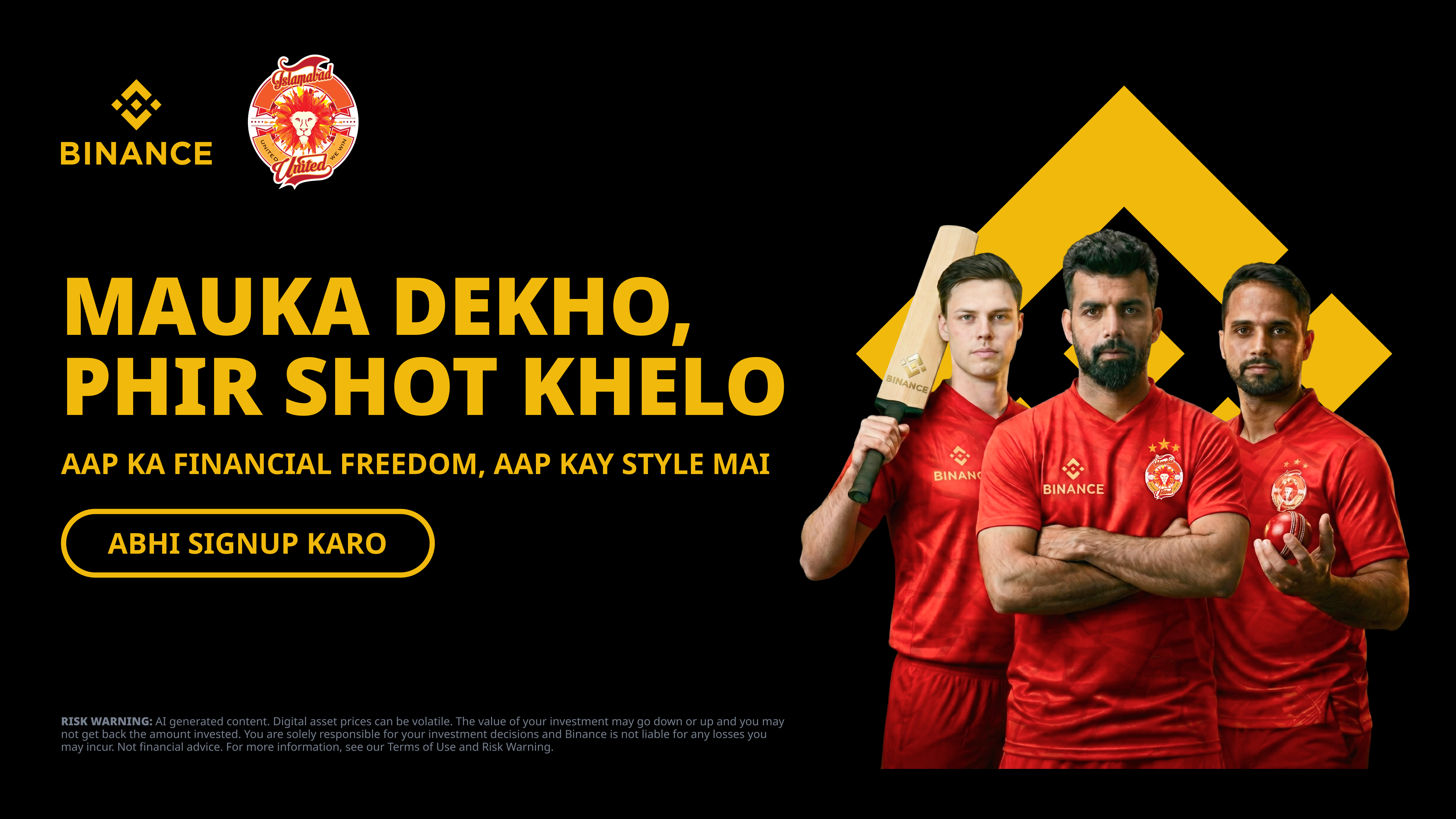 Binance and Islamabad United launch season-long fan campaign featuring Binance Pay and exclusive player access