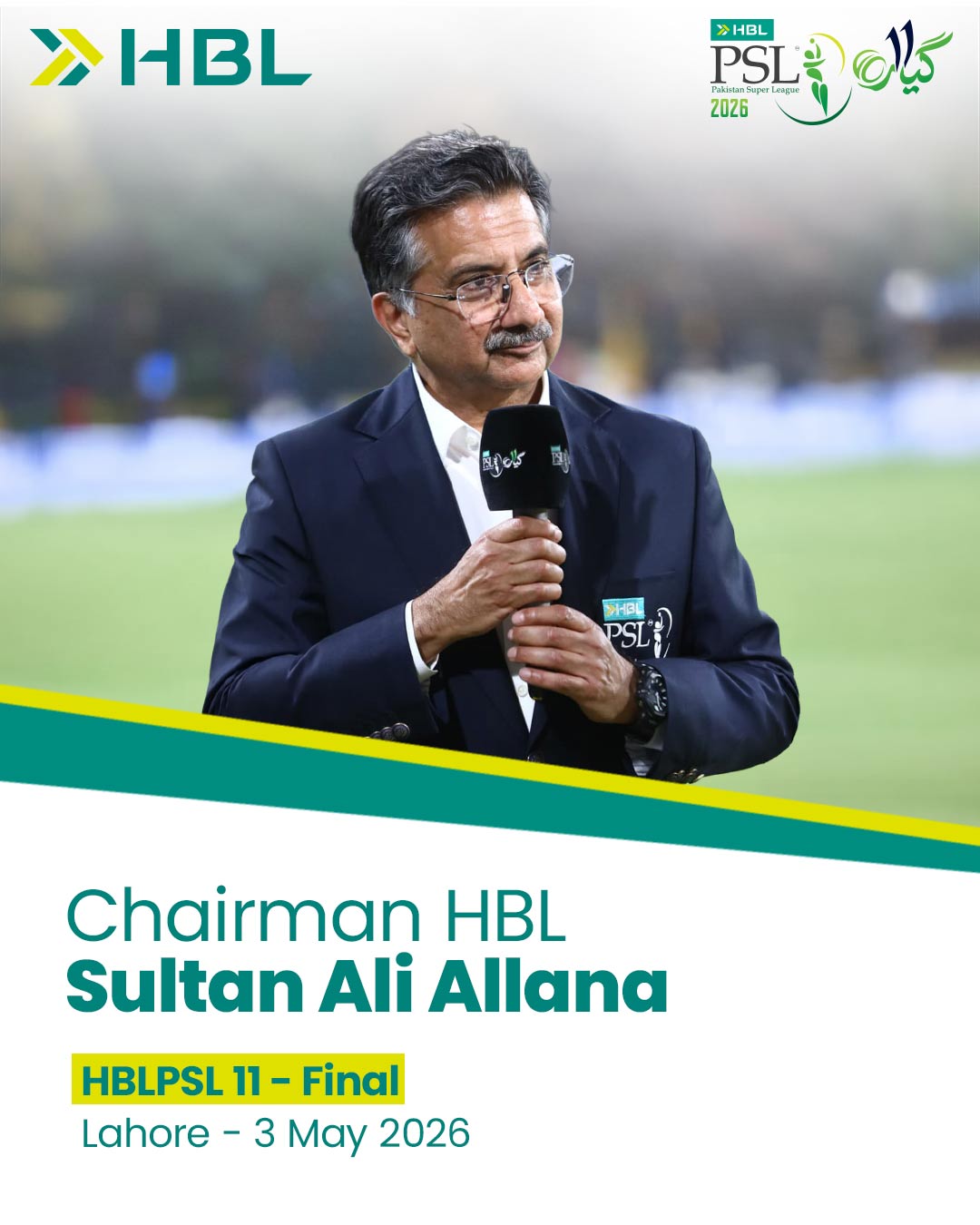 Sultan Ali Allana, HBL chairman, speaks at HBL PSL 11 final