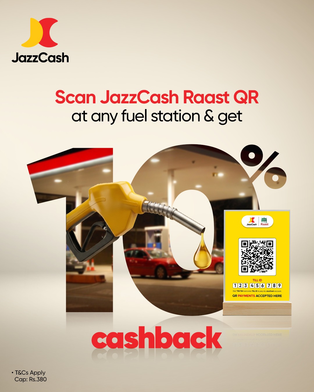 JazzCash offers 10% cashback on fuel payments through Raast-enabled QR codes to support customers amid rising fuel prices